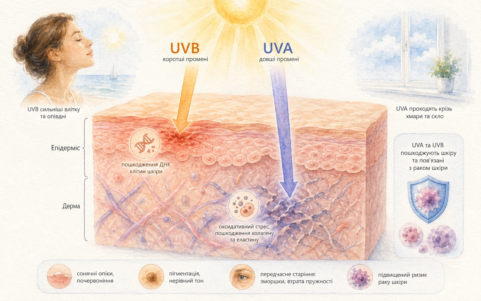 UVA, UVB і невидиме пошкодження